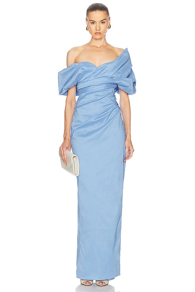 Rachel Gilbert Gia Gown in Vista Blue