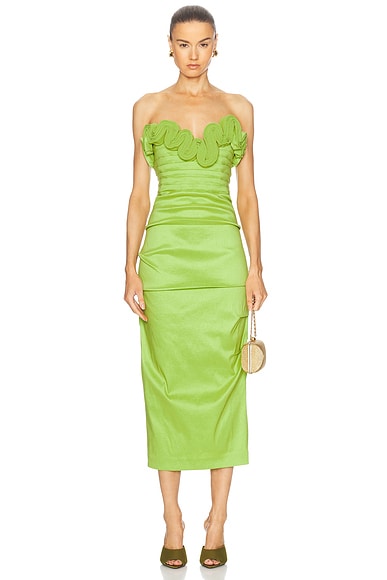 Rachel Gilbert Ren Dress in Lime