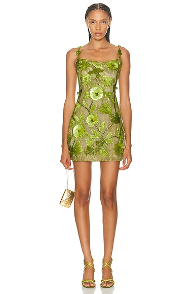 Rachel Gilbert Pierre Mini Dress in Citrus