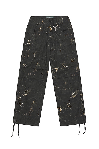 Reese Cooper Cotton Ripstop Wide Leg Cargo Pant in Camo