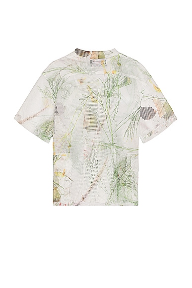 Shop Reese Cooper Desert Brush Printed Mesh Short Sleeve Cargo Shirt In Multi