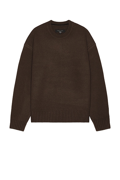 Rag & Bone Clarkson Crew Sweater in Slate Brown