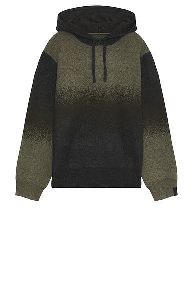 Rag & Bone Downing Cashmere Blend Hoodie in Green Multi