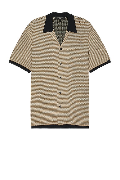 Rag & Bone Felix Button Down Shirt in Black & Multi