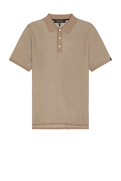 Harvey Knit Polo in Brown