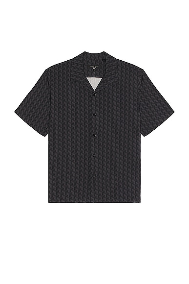 Rag & Bone Printed Avery Shirt in Black Geo