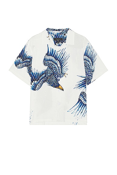 Rag & Bone Printed Avery Shirt in Ecru Eagle