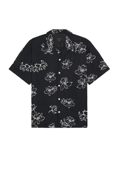 Rag & Bone Avery Resort Shirt in Black