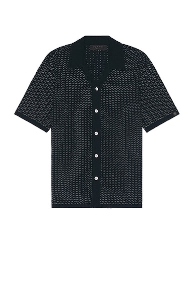 Rag & Bone Avery Button Up Shirt In Black