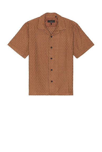 Rag & Bone Avery Diamond Shirt in Clay