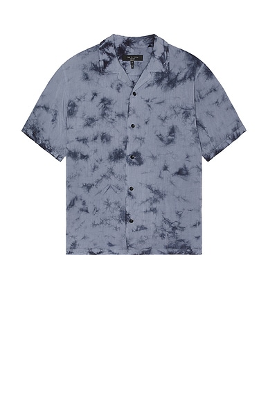 Rag & Bone Avery Washed Short Sleeve Shirt in Ombre | FWRD