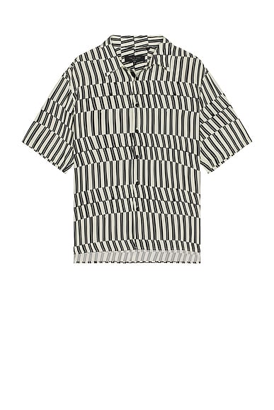 Rag & Bone Dalton Printed Shirt in Blue & White Joff Print