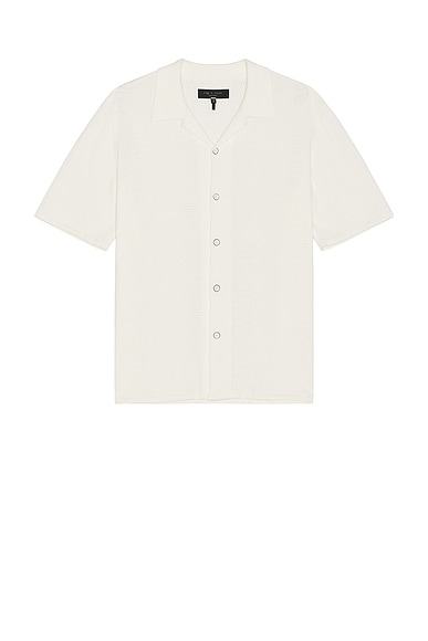 Rag & Bone Zuma Pointelle Avery Shirt in Chalk