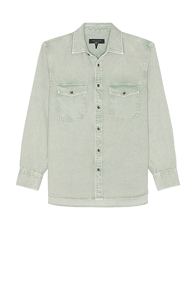 Rag & Bone Denim Shirt in Blue Grey