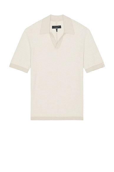 Rag & Bone Harvey Chevron Johnny Polo in Desert Sand