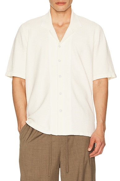 Rag & Bone Zuma Ottoman Camp Shirt in Chalk