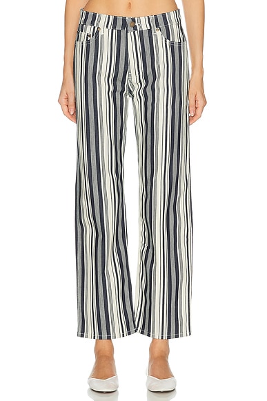 RENGGLI Stripe Straight Leg in Chalk & Midnight