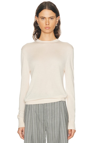 RENGGLI Crewneck Sweater in Eggshell