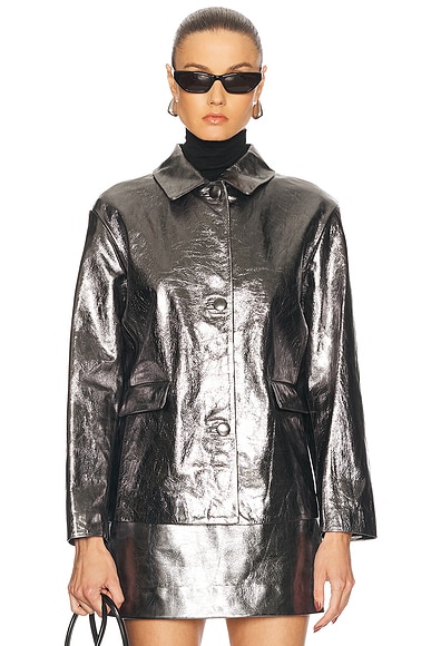 Foil Leather Jacket