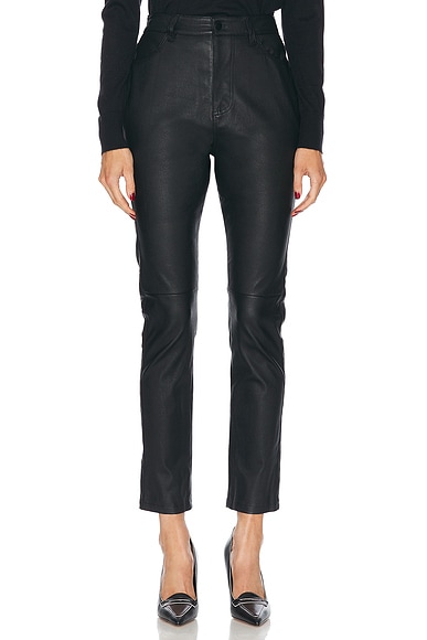 RENGGLI Leather Pant in Ink