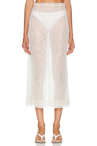 RENGGLI Organza Pencil Skirt in Crepe