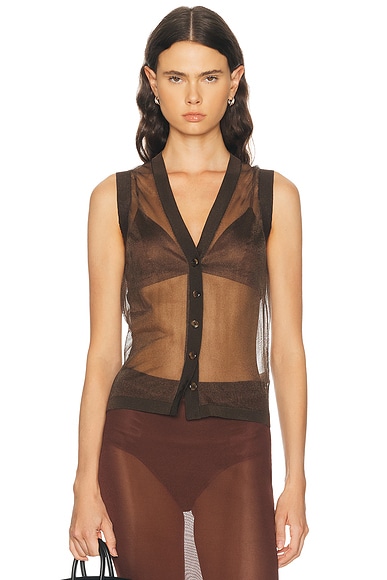 Sheer Knit Vest