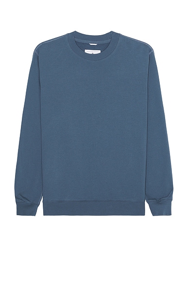Reigning Champ Lightweight Terry Classic Crewneck in Washed Blue