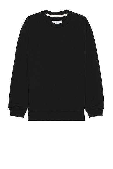Reigning Champ Midweight Terry Classic Crewneck in Black