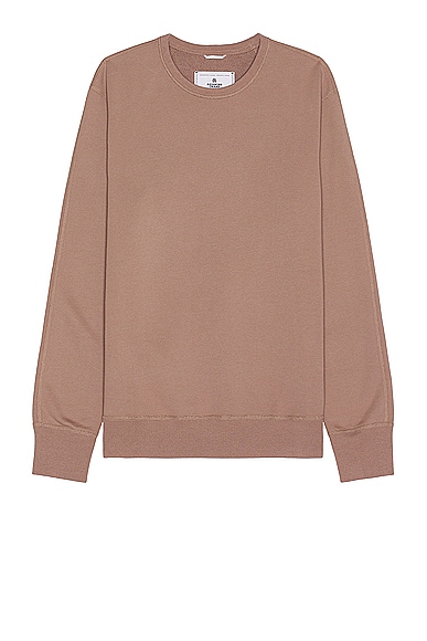 Reigning Champ Midweight Terry Crewneck in Desert Rose