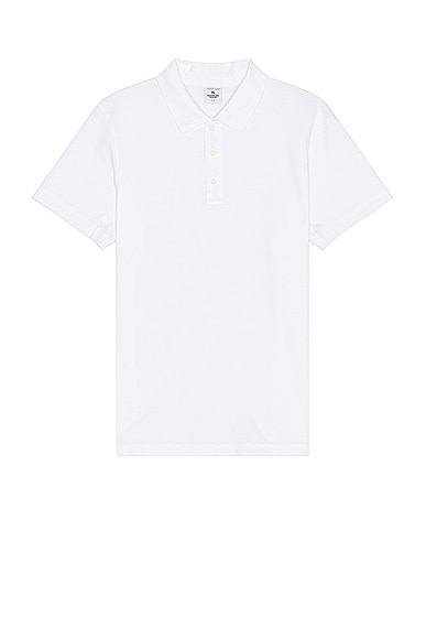 Shop Reigning Champ Lightweight Jersey Polo In White