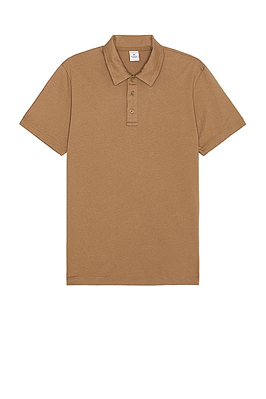 Reigning Champ Lightweight Jersey Polo in Clay