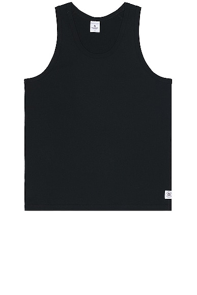 Reigning Champ Lightweight Jersey Tank Top In Black