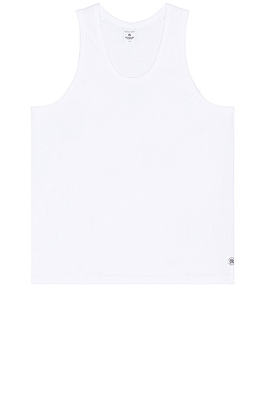 Reigning Champ Lightweight Jersey Tank Top In White