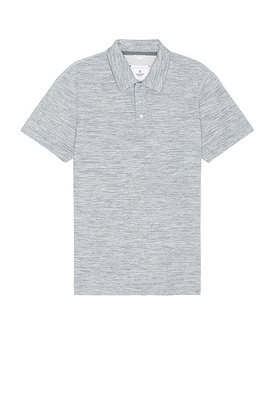Reigning Champ Solotex Mesh Polo in Heather Grey
