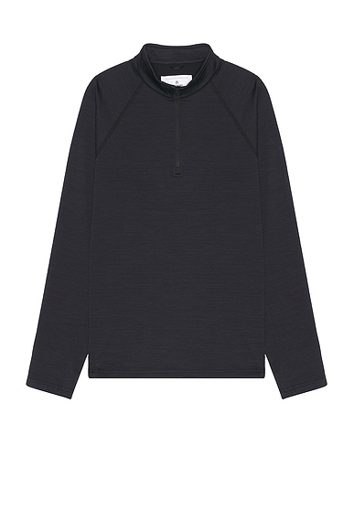 Reigning Champ Solotex Mesh Trail Shirt in Heather Black