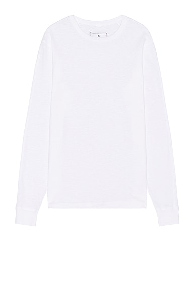 Reigning Champ Reigning Champ 1x1 Slub Long Sleeve in White