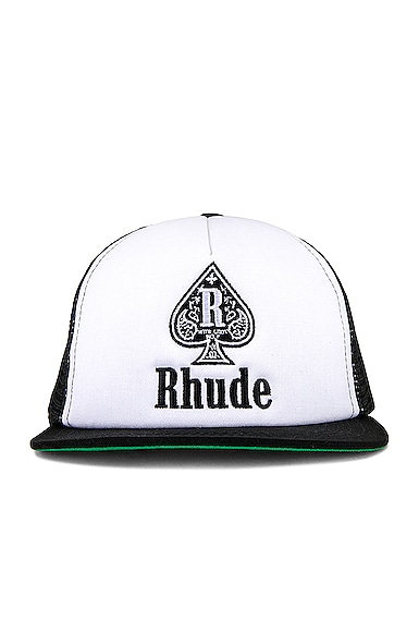 Rhude Spade Trucker Hat in Black