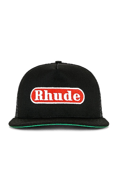Rhude Pit Stop Hat in Black