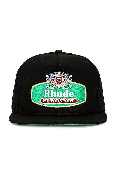 Rhude Racing Crest Hat in Black