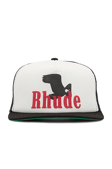 Rhude Americana Trucker Hat in Black