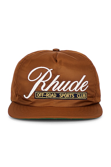 Rhude Sports Club Hat in Brown