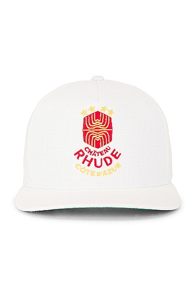 Shop Rhude Azur Linen Hat In White