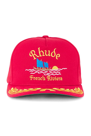 Shop Rhude Riviera Sailing Hat In Red