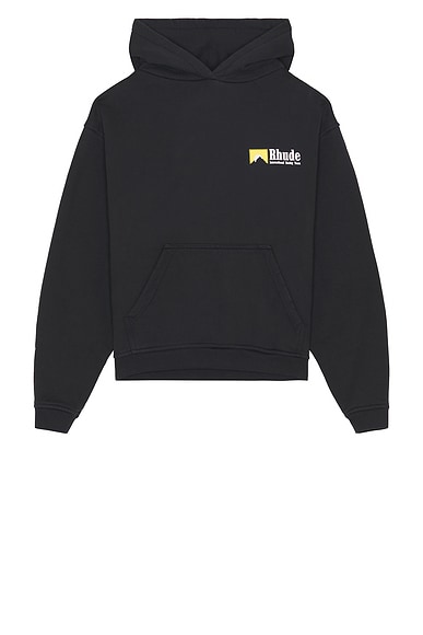 パーカー・フーディ RHUDE SS25 RHUDE CADRE HOODIE (RHSS25HO05012 2306) RHUDE Cadre Hoodie Vtg Black Mens Apparel – ASPHALT