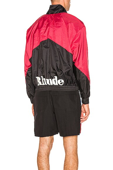 Rhude Flight Jacket in Black & Red | FWRD