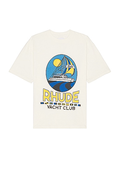 Rhude Yacht Club Tee in Cream