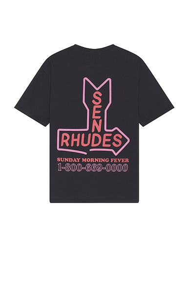 Rhude Send Rhudes T-shirt in Vintage Black