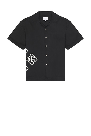 Cross Logo Snap Shirt