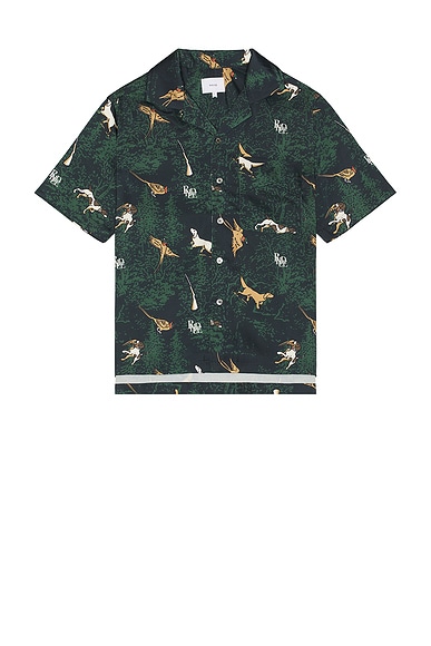 Rhude Scramble Dog Print Shirt in Black