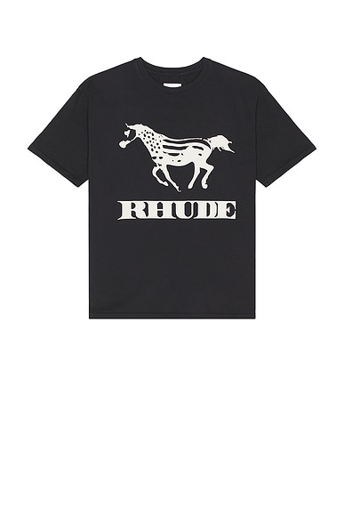Rhude Dinero Tee in Vintage Black & White